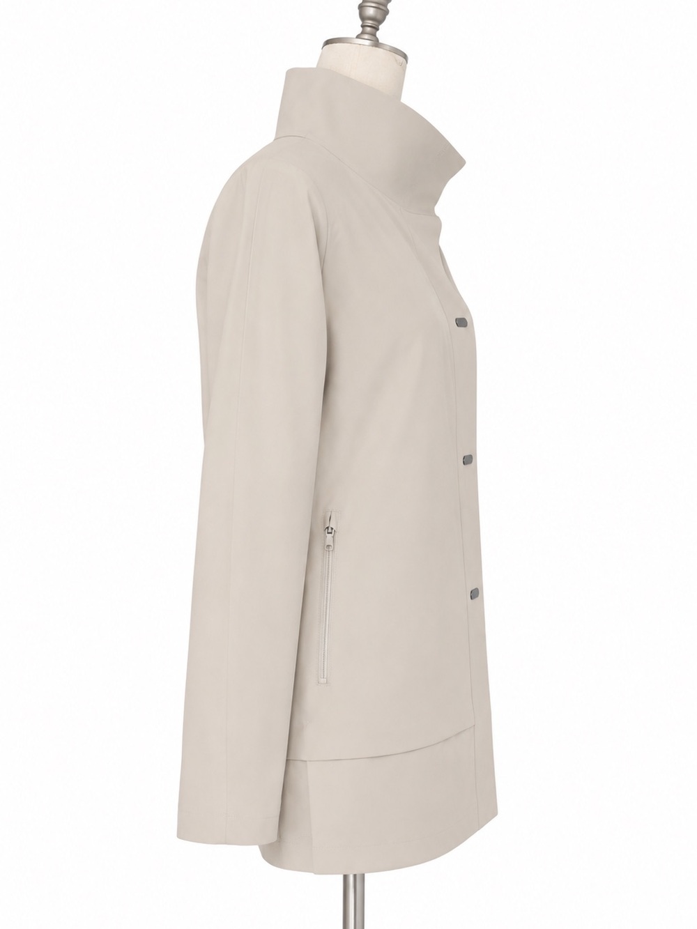 FIGS Coro Raincoat XS Beige Waterproof Medical Jacket Nurse Scrub Jacket Stretch - Picture 2 of 12